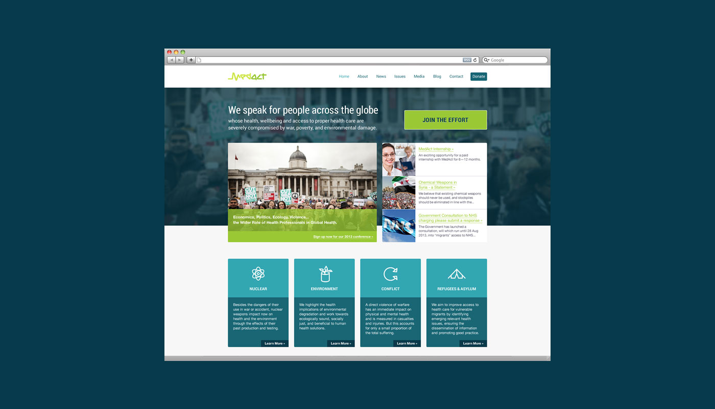 MedAct Website Design
