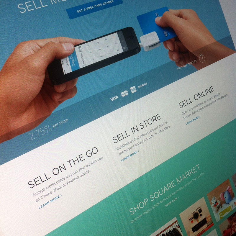 Squareup website screenshot