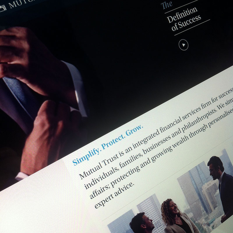 Mutual Trust website screenshot