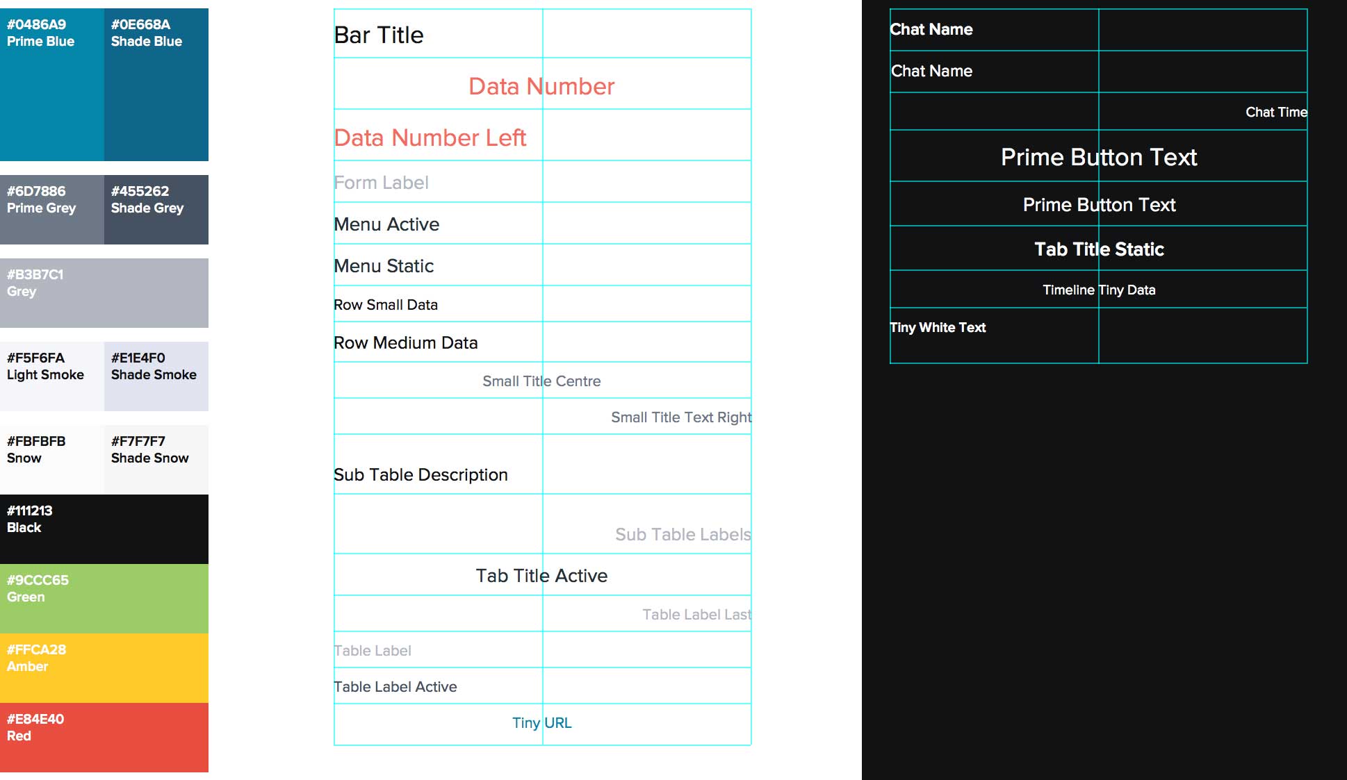 UI Colour & Text Styles Palette in Sketch